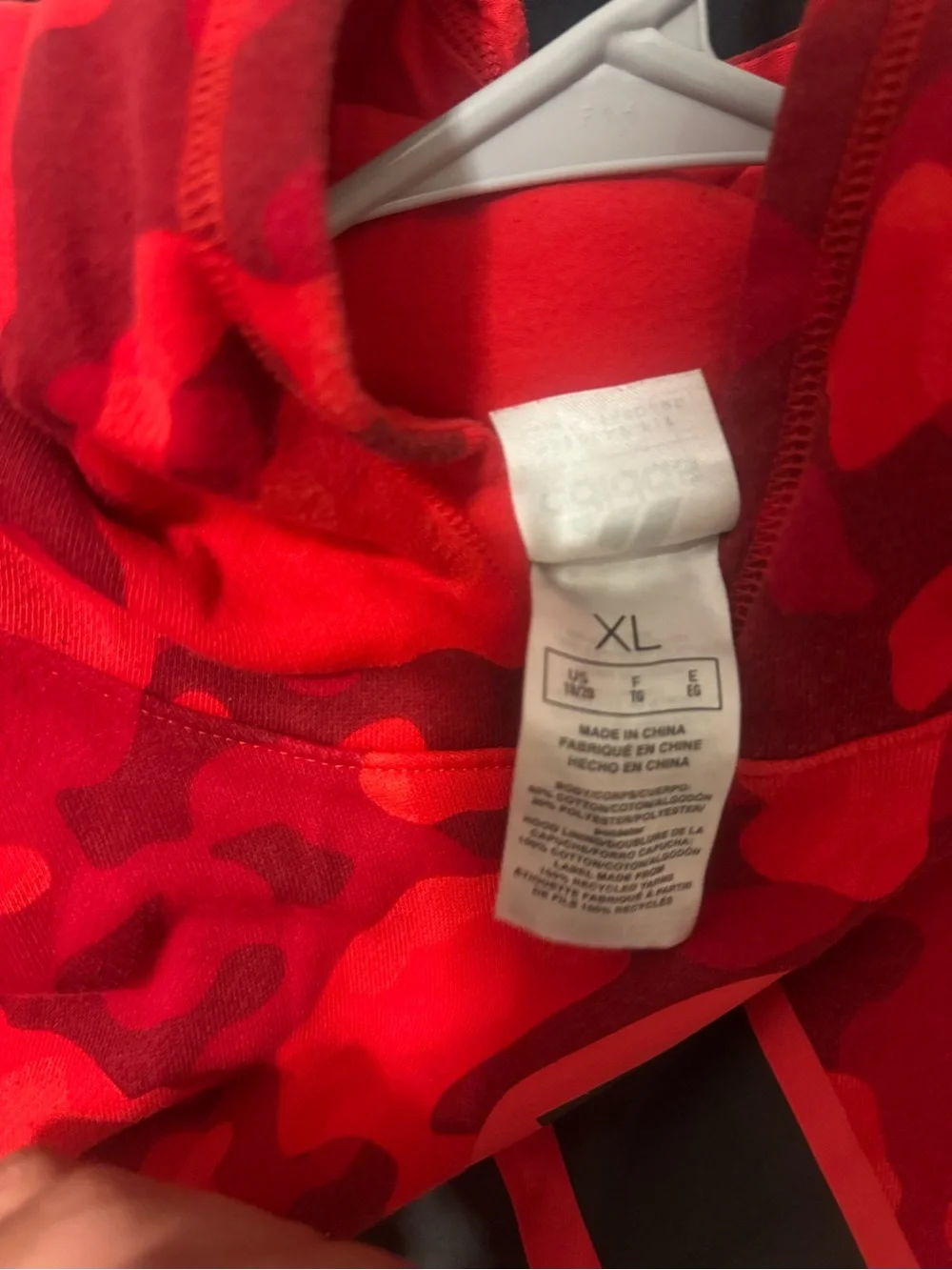 George Red Camo Hoodie with Black Logo size size S